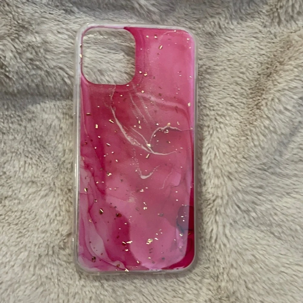 New red marble iPhone 12 case